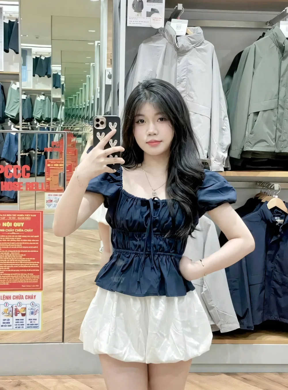 anh gai xinh mac chan vay ngan trang 6