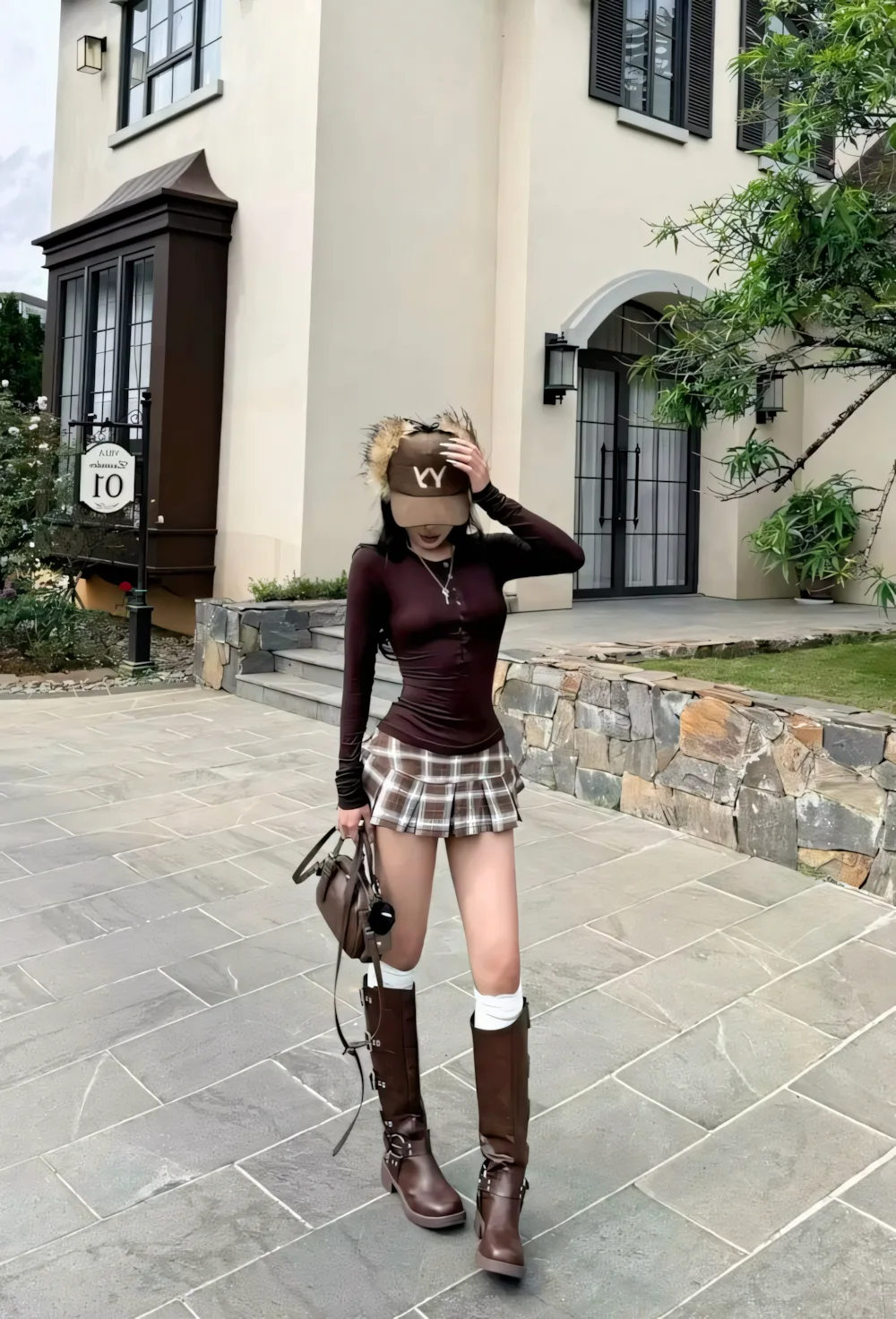 anh gai xinh mac vay ngan che mat 10