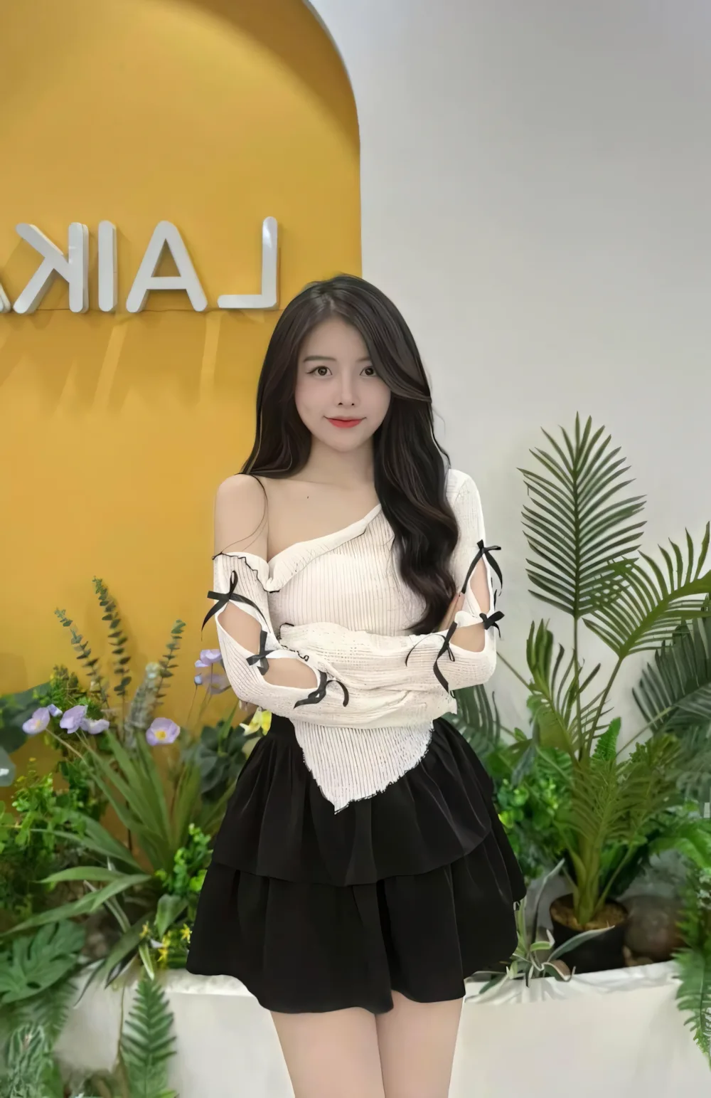 anh gai xinh mac vay xep ly ngan 1