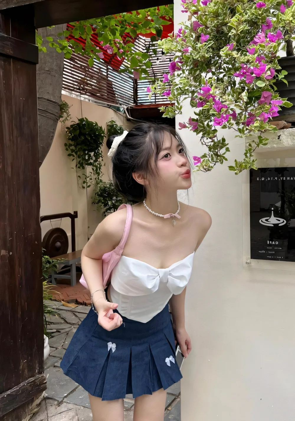 anh gai xinh mac vay xep ly ngan 2